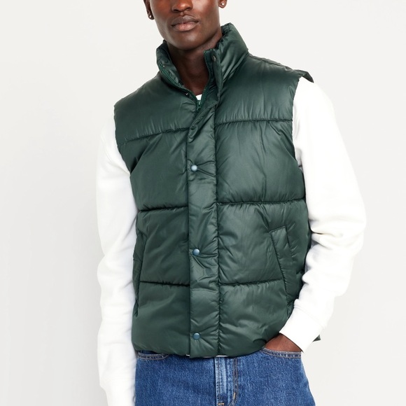 Old Navy Other - Old Navy Men’s Water Resistant Puffer Vest, NWT, Color Forest Canopy
